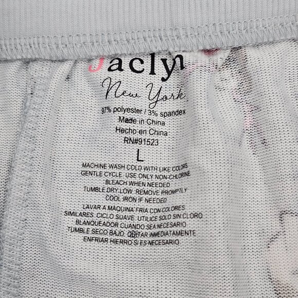 Jaclyn Grey Holiday Puppy Print Cloud Soft Pajama Pants Women's Size L NWT - Picture 6 of 11